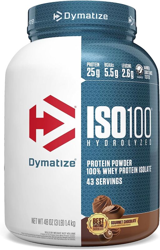 Dymatize ISO 100 Hydrolyzed Protein Powder Gourmet Chocolate 3 lbs